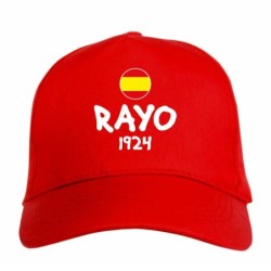 Cappellino ricamato RAYO rosso - poliestere, 5 pannelli, regolazione in velcro