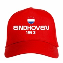 Cappellino ricamato Eindhoven Olanda bianco - poliestere, 5 pannelli, regolazione in velcro