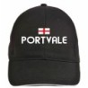 Cappellino ricamato PORTVALE nero - poliestere, 5 pannelli, regolazione in velcro