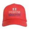 Cappellino ricamato PORTSMOUTH rosso - poliestere, 5 pannelli, regolazione in velcro