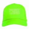 Cappellino ricamato PORTLAND verde - poliestere, 5 pannelli, regolazione in velcro