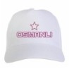 Cappellino ricamato OSMANLI Turchia bianco - sportivo ultras, in poliestere, 5 pannelli, regolazione in velcro