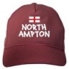 Cappellino ricamato NORTHAMPTON bianco - sportivo ultras, in poliestere, 5 pannelli, regolazione in velcro