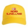 Cappellino ricamato NORD SJAELLAND giallo - sportivo ultras, in poliestere, 5 pannelli, regolazione in velcro