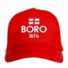 Cappellino ricamato MIDDLESBROUGH UK rosso - sportivo ultras, in poliestere, 5 pannelli, regolazione in velcro