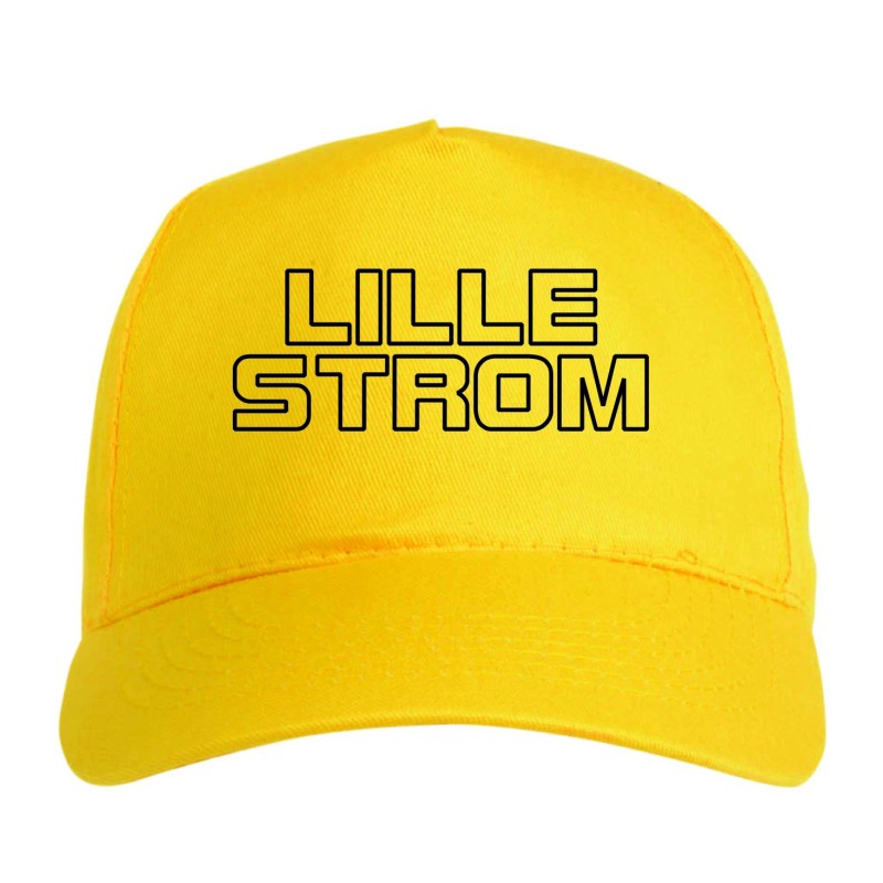 Cappellino ricamato LILLESTROM giallo - sportivo ultras, in poliestere, 5 pannelli, regolazione in velcro