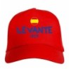 Cappellino ricamato LEVANTE rosso - sportivo ultras, in poliestere, 5 pannelli, regolazione in velcro