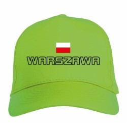 Cappellino ricamato Polonia WARSZAWA verde - sportivo ultras, in poliestere, 5 pannelli, regolazione in velcro