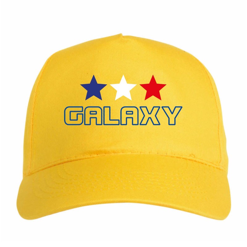 Cappellino ricamato L.A. Los Angeles USA giallo - sportivo ultras, in poliestere, 5 pannelli, regolazione in velcro