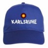 Cappellino ricamato KARLSRUHE Germania blu - sportivo ultras, in poliestere, 5 pannelli, regolazione in velcro