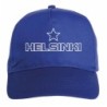 Cappellino ricamato Finlandia HELSINKI blu - sportivo ultras, in poliestere, 5 pannelli, regolazione in velcro