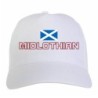 Cappellino ricamato Edimburgo Scozia bianco - sportivo ultras, in poliestere, 5 pannelli, regolazione in velcro