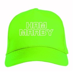 Cappellino ricamato HAMMARBY verde - sportivo ultras, in poliestere, 5 pannelli, regolazione in velcro