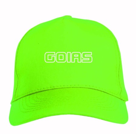 Cappellino ricamato GOIAS verde - sportivo ultras, in poliestere, 5 pannelli, regolazione in velcro