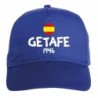 Cappellino ricamato Spagna GETAFE blu - sportivo ultras, in poliestere, 5 pannelli, regolazione in velcro