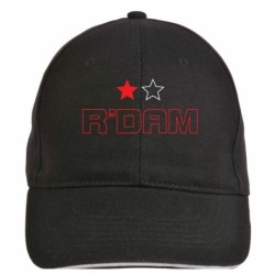 Cappellino ricamato EXCELSIOR nero - sportivo ultras, in poliestere, 5 pannelli, regolazione in velcro