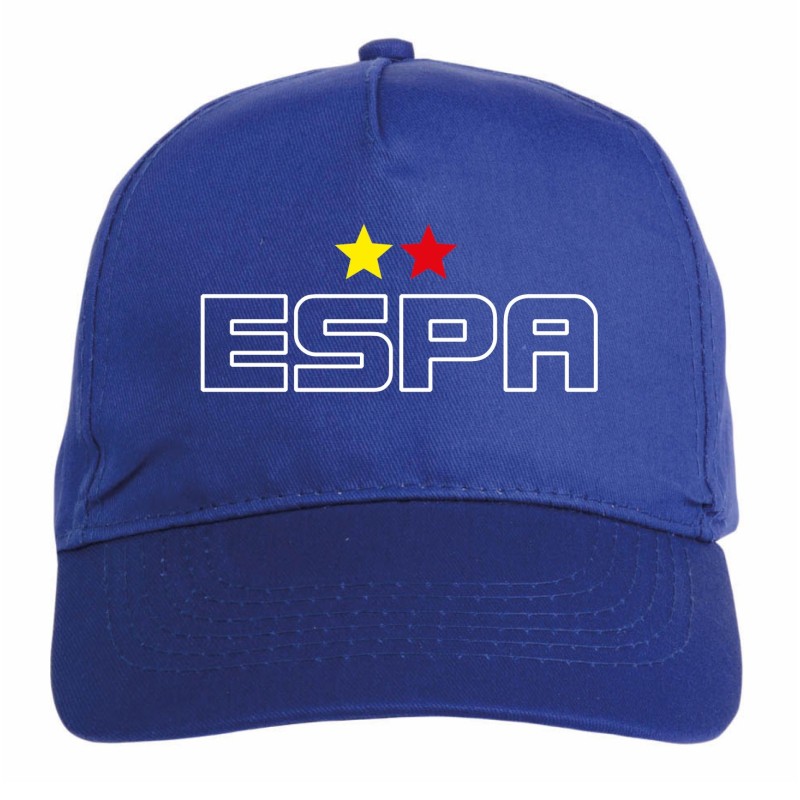 Cappellino ricamato Catalunia Barcelona blu - sportivo ultras, in poliestere, 5 pannelli, regolazione in velcro