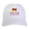 Cappellino ricamato Germania AUE bianco - sportivo ultras, in poliestere, 5 pannelli, regolazione in velcro