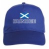 Cappellino ricamato DUNDEE blu - sportivo ultras, in poliestere, 5 pannelli, regolazione in velcro