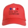 Cappellino ricamato Washington USA rosso - sportivo ultras, in poliestere, 5 pannelli, regolazione in velcro