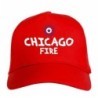 Cappellino ricamato CHICAGO rosso - sportivo ultras, in poliestere, 5 pannelli, regolazione in velcro