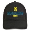 Cappellino ricamato BRUGGE nero - sportivo ultras, in poliestere, 5 pannelli, regolazione in velcro