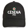 Cappellino ricamato CESENA nero - sportivo ultras, in poliestere, 5 pannelli, regolazione in velcro