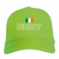 Cappellino ricamato BRAY verde - sportivo ultras, in poliestere, 5 pannelli, regolazione in velcro