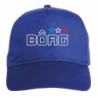 Cappellino ricamato BOURG EN BRESSE blu - sportivo ultras, in poliestere, 5 pannelli, regolazione in velcro