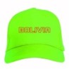 Cappellino ricamato BOLIVIA verde - sportivo ultras, in poliestere, 5 pannelli, regolazione in velcro