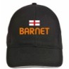 Cappellino ricamato BARNET nero - sportivo ultras, in poliestere, 5 pannelli, regolazione in velcro