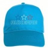 Cappellino ricamato AUXERRE azzurro - sportivo ultras, in poliestere, 5 pannelli, regolazione in velcro