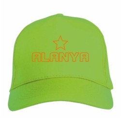 Cappellino ricamato ALANYA Turchia VERDE - tifosi calcio - sportivo ultras, in poliestere, 5 pannelli,