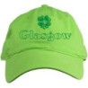 Cappellino ricamato Glasgow Scozia verde con logo trifoglio  Cappellino in poliestere, 5 pannelli,