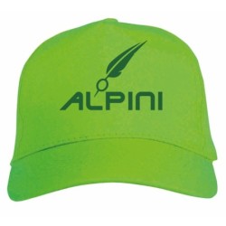 Cappellino ricamato Alpi con Penna colore verde chiaro Cappellino in poliestere, 5 pannelli,