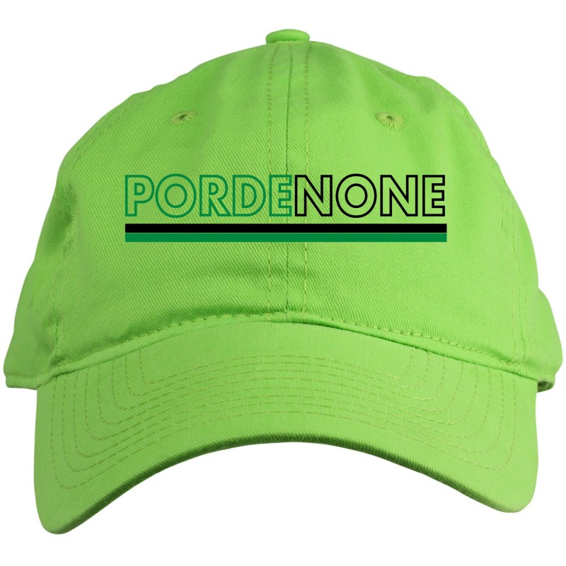 Cappellino ricamato Pordenone verde chiaro nero Cappellino in poliestere, 5 pannelli,