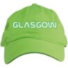 Cappellino ricamato Glasgow Scozia colore verde chiaro Cappellino in poliestere, 5 pannelli,