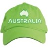 Cappellino ricamato Australia mappa di colore verde chiaro Cappellino in poliestere, 5 pannelli,