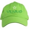 Cappellino ricamato logo Lituania Vilnius calcio colore verde chiaro Cappellino in poliestere, 5 pannelli,