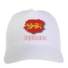 Cappellino bianco Aquitaine Francia bandiera - sportivo ultras, in poliestere, 5 pannelli