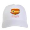 Cappellino bianco Aragona Spagna bandiera - sportivo ultras, in poliestere, 5 pannelli