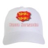 Cappellino bianco Bassa Normandia Francia bandiera - sportivo ultras, in poliestere, 5 pannelli