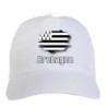 Cappellino bianco Bretagne Francia bandiera - sportivo ultras, in poliestere, 5 pannelli