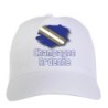 Cappellino bianco Champagne Ardennes Francia bandiera - sportivo ultras, in poliestere, 5 pannelli