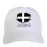 Cappellino bianco Cornwall Cornovaglia UK bandiera - sportivo ultras, in poliestere, 5 pannelli