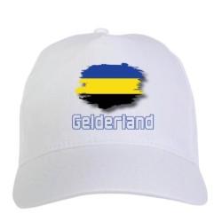 Cappellino bianco Gelderland Olanda bandiera - sportivo ultras, in poliestere, 5 pannelli 119