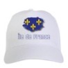 Cappellino bianco Ile de France bandiera - sportivo ultras, in poliestere, 5 pannelli 71