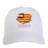 Cappellino bianco isole Baleari Spagna bandiera - sportivo ultras, in poliestere, 5 pannelli 65