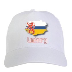 Cappellino bianco Limburg Olanda bandiera - sportivo ultras, in poliestere, 5 pannelli 126