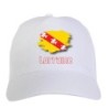 Cappellino bianco Lorraine Francia bandiera - sportivo ultras, in poliestere, 5 pannelli 78